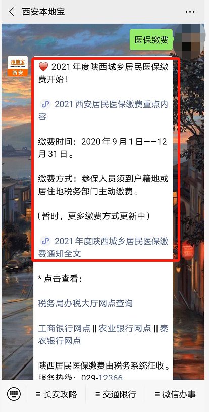 西安城市医保怎么查询缴费