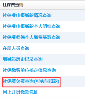 社保卡欠款怎么查询