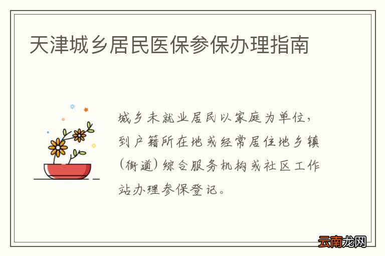 全面了解天津城乡医保登记流程，为您的就医保障保驾护航